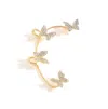 Sohi Minimal Gold Plated Ear Cuff In Gold