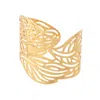 Sohi Women's Gold Filigree Cuff Bracelet