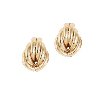 Sohi Women's Gold Knot Stud Earrings