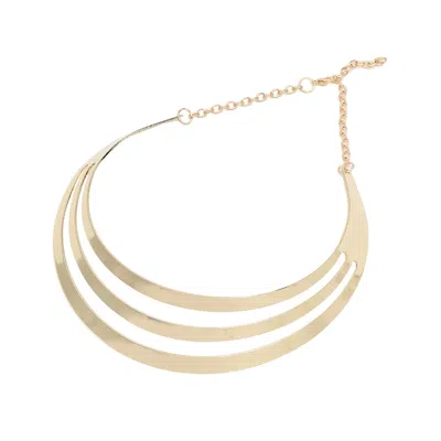 Sohi Women's Gold Lined Statement Necklace