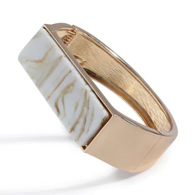 Sohi Women's Gold Marble Bar Bracelet