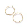 Sohi Women Gold Plated Designer Hoop Earring In Gold