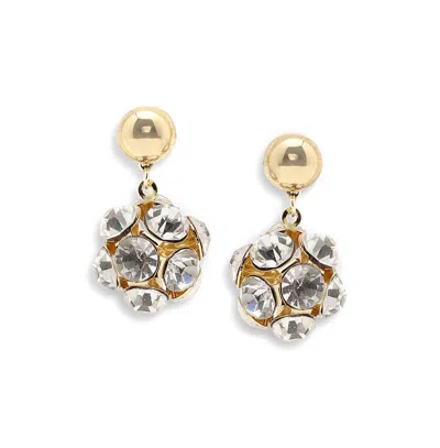 SOHI WOMEN'S GOLD PLATED PARTY DESIGNER STONE DROP EARRINGS