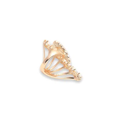 Sohi Women's Gold Plated Party Designer Stone Ring In White