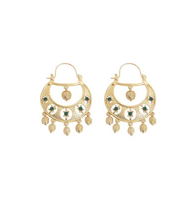 SOHI WOMEN'S GOLD REGAL DROP EARRINGS