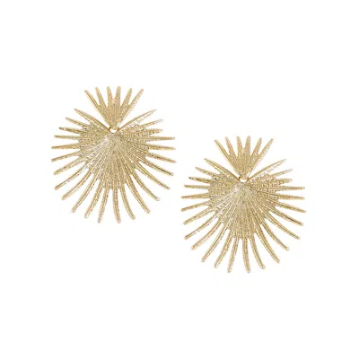 Sohi Women's Gold Regal Drop Earrings