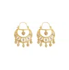 Sohi Women's Gold Regal Drop Earrings In Gold