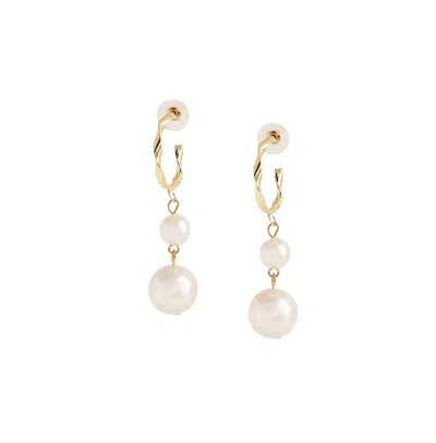 Sohi Women's Gold Snowball Drop Earrings