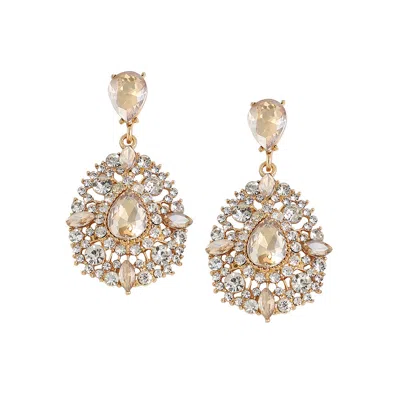 Sohi Women's Gold Stone Drop Earrings