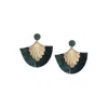 Sohi Women's Gold Tassel Drop Earrings