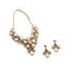 Sohi Women's Gold Teardrop Cluster Necklace And Earrings (set Of 2) In Gold