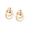 Sohi Women's Gold Twisted Metallic Drop Earrings In Gold