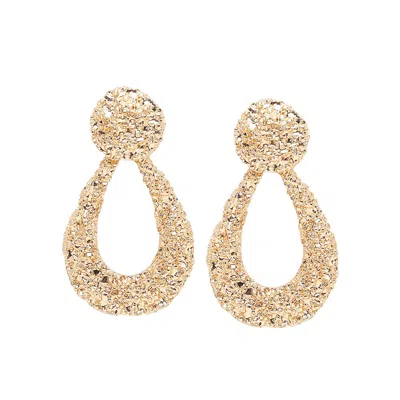 Sohi Women Golden Drop Earrings