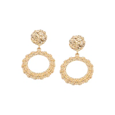 Sohi Women Golden Drop Earrings