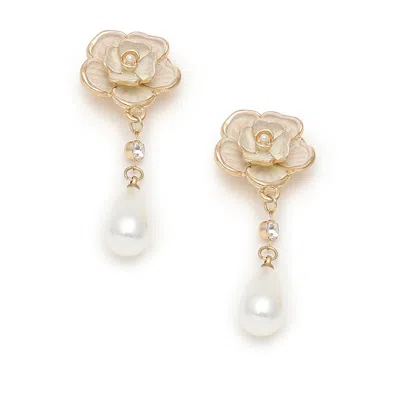 Sohi Women Golden Drop Earrings