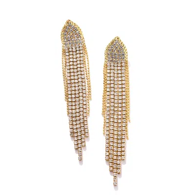 Sohi Women Golden Drop Earrings