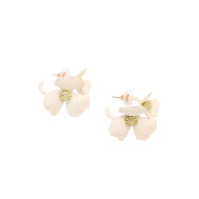 Sohi Women Golden Stud Earrings In Silver