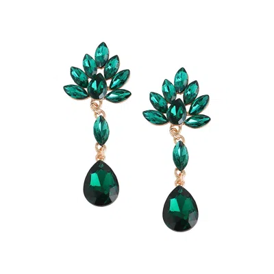 Sohi Women Green Drop Earrings
