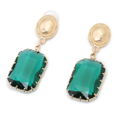 Sohi Women Green Stud Earrings In Blue