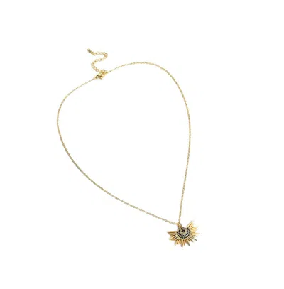 Sohi Women's Half-sol Pendant Necklace In Gold