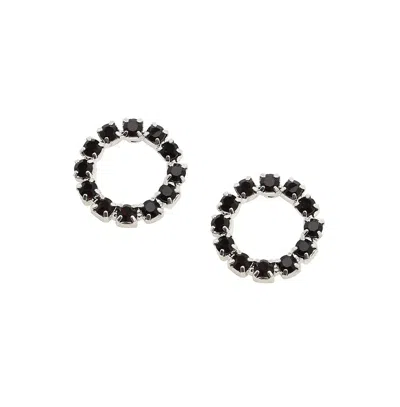 Sohi Women's Halo Stud Earrings In Black