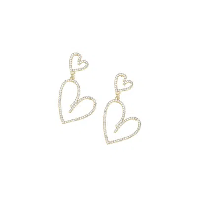 Sohi Women's Heart Drop Earrings