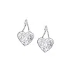 Sohi Women's Heart Drop Earrings In Metallic