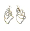 Sohi Women's Interwine Drop Earrings In Silver