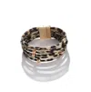 Sohi Women's Leopard Multi-layer Bracelet In Multi