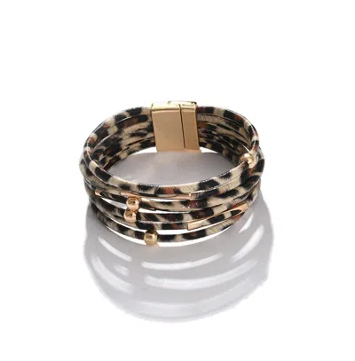 Sohi Women's Leopard Multi-layer Bracelet