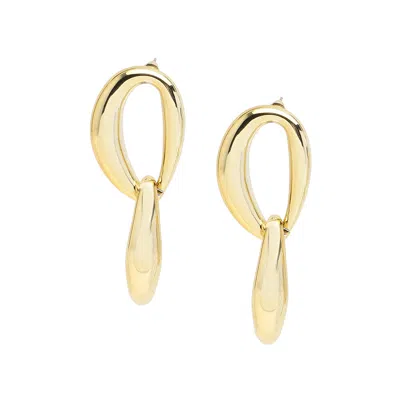 Sohi Women's Link Drop Earrings In Gold