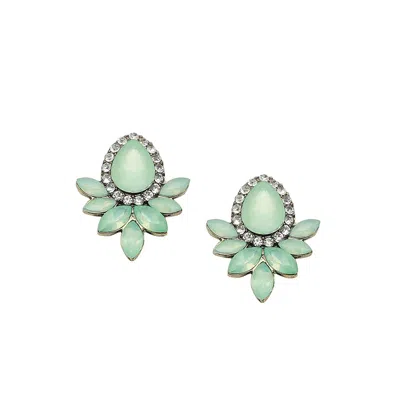 Sohi Women's Marquise Drop Earrings In Green