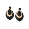 Sohi Women's Marquise Drop Earrings In Black