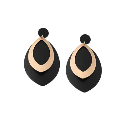 Sohi Women's Marquise Drop Earrings In Black