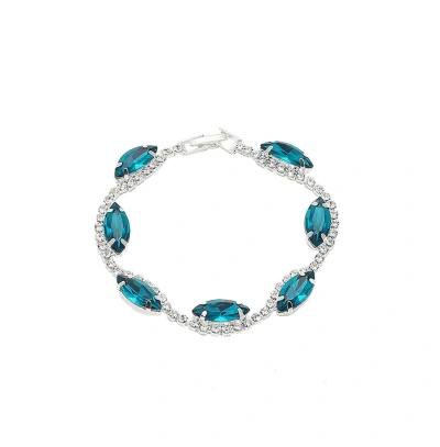 Sohi Women's Marquise Tennis Bracelet In Green