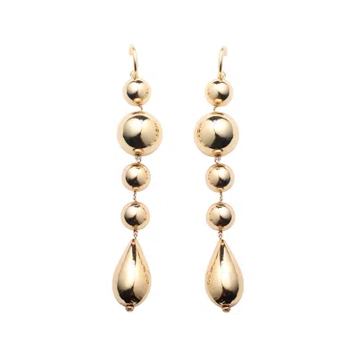 Sohi Women's Maxi Drop Earrings In Gold