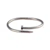 Sohi Women's Metallic Silver The Screw Bangle Bracelet
