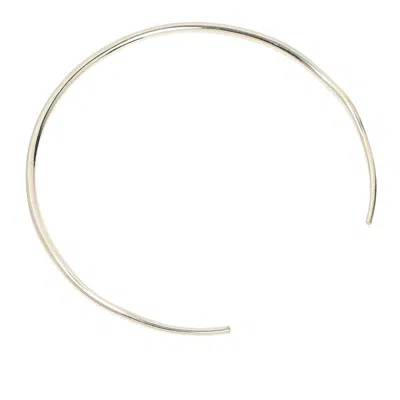 Sohi Women's Metallic Silver The Shackle Torque Necklace