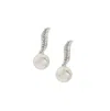 Sohi Women's Minimal Drop Earrings In Silver