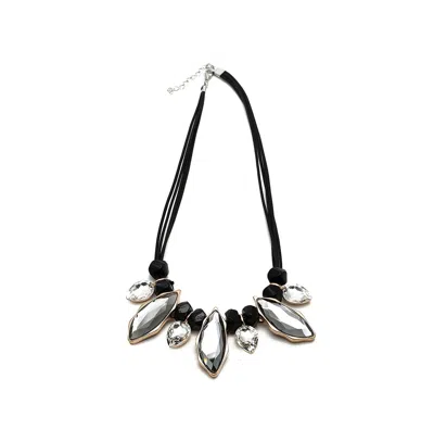 Sohi Women's Mirror Statement Necklace In Black