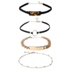 Sohi Women's Onyx Black The Josie Multi-layer Necklace