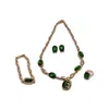 Sohi Women's Oval Jewellery Set In Green