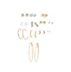 Sohi Pack Of 6 Gold Plated Designer Earrings In Gold