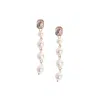 Sohi Women's Pearl Strand Drop Earrings In White