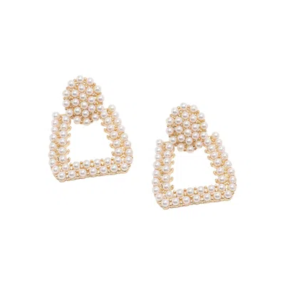 Sohi Women's Pearl White Party Pearls Drop Earring