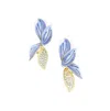 Sohi Women's Petal Drop Earrings In Blue