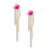 Sohi Women Pink Drop Earrings
