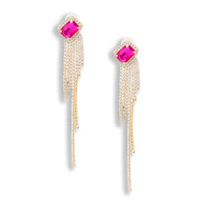 Sohi Women Pink Drop Earrings