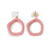 Sohi Women's Pink Pastel Circular Drop Earrings In Pink