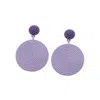 Sohi Women's Purple Circular Rope Drop Earrings In Blue